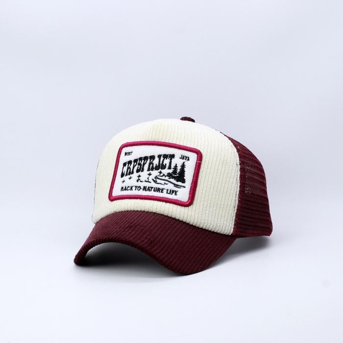 PRODUK TERBARU CROPSS TOPI TRUCKER TOPI JARING LIDAH PENDEK TOPI CORDUROY BORDIR NATURE LIFE READYY