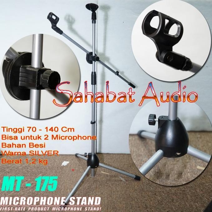 STAND MIC MT 175 TRIPOD MICROPHONE DUDUKAN MIC STAND MIC LANTAI MT-175
