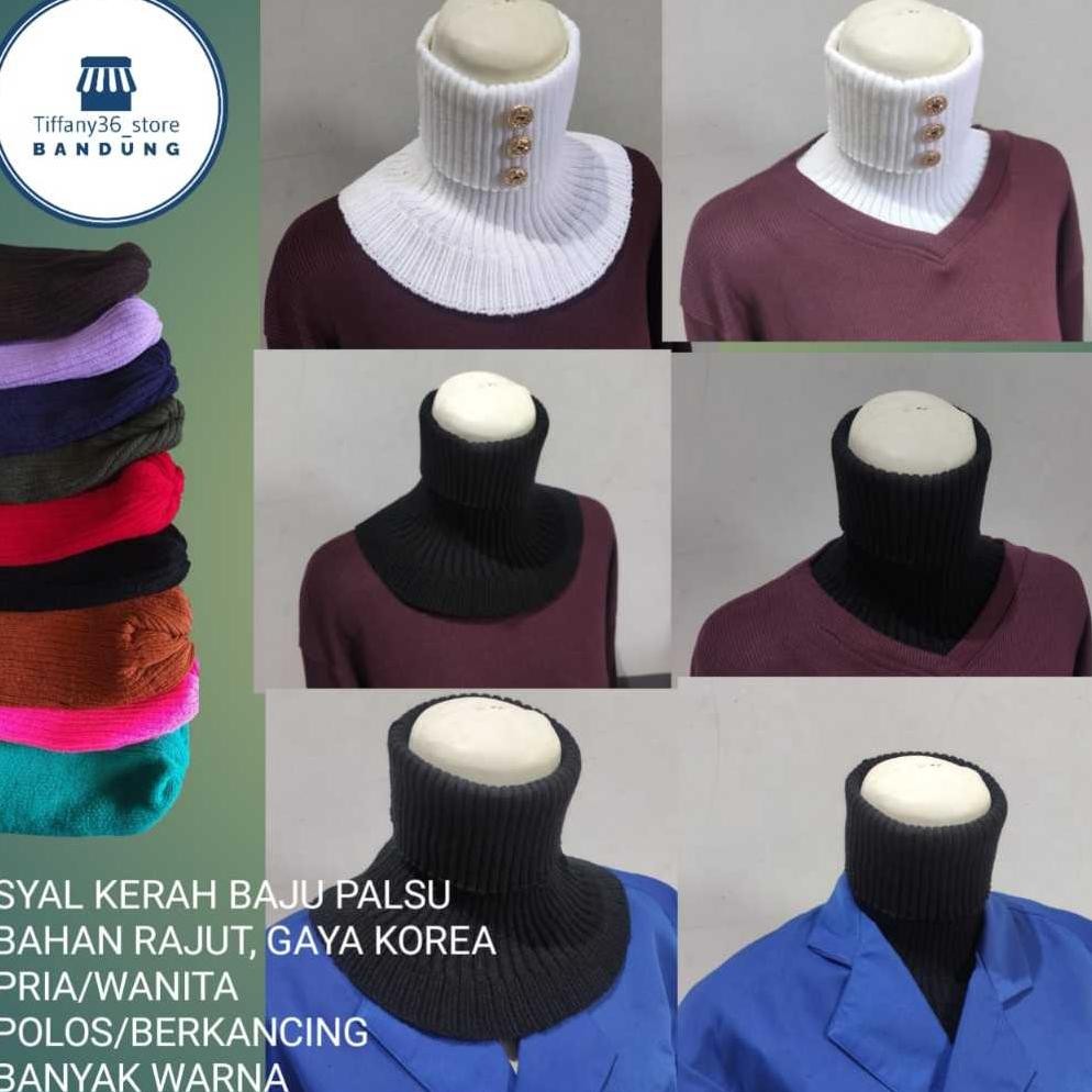 Kerah Palsu Rajut / Inner Leher / Syal Kerah Pria Wanita Korean Style