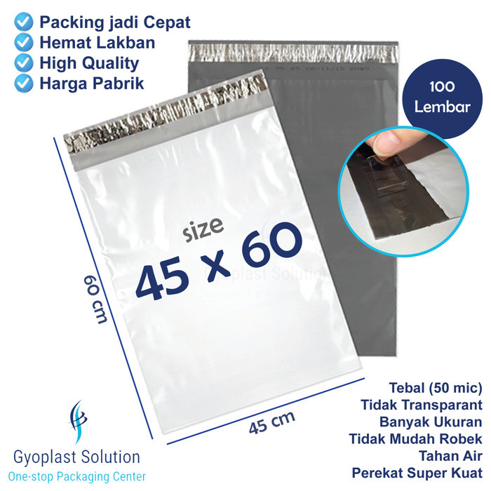 

100 pcs Polymailer 45 x 60 Kantong Plastik Perekat Online Poly Mailer