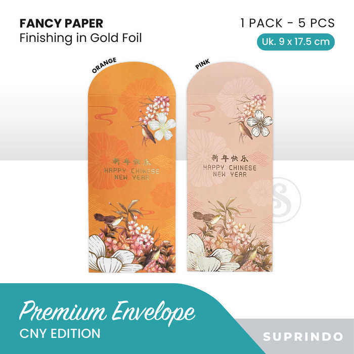 

(5 PCS) PREMIUM ANGPAO CHINESE NEW YEAR/IMLEK UKURAN 9 x 17.5 cm