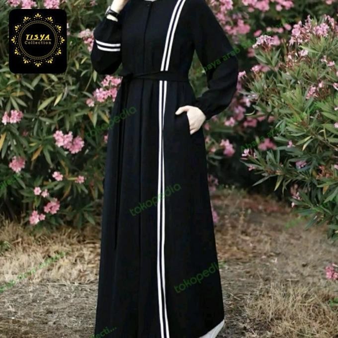 Abaya Remaja Terbaru Gamis Hitam Polos Simple Best Seller
