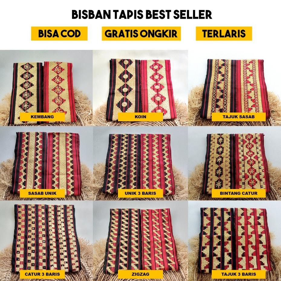 LAMPUNG ETHNICA - BISBAN/SELENDANG TAPIS LAMPUNG - BISBAN TAPIS LAMPUNG - SULAM TAPIS LAMPUNG - TAPI