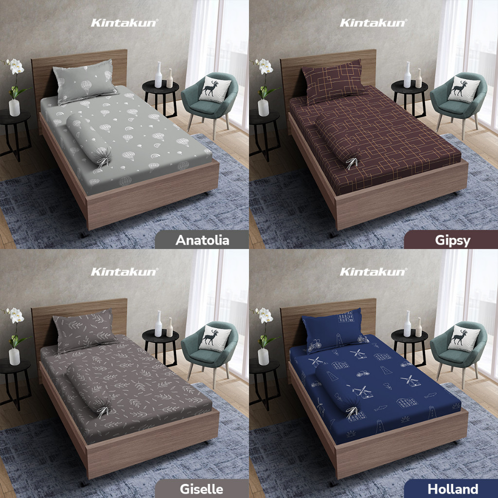 Kintakun Sprei Fitted Size 120 x 200 Kintakun DLUXE Gold Edition Microfiber