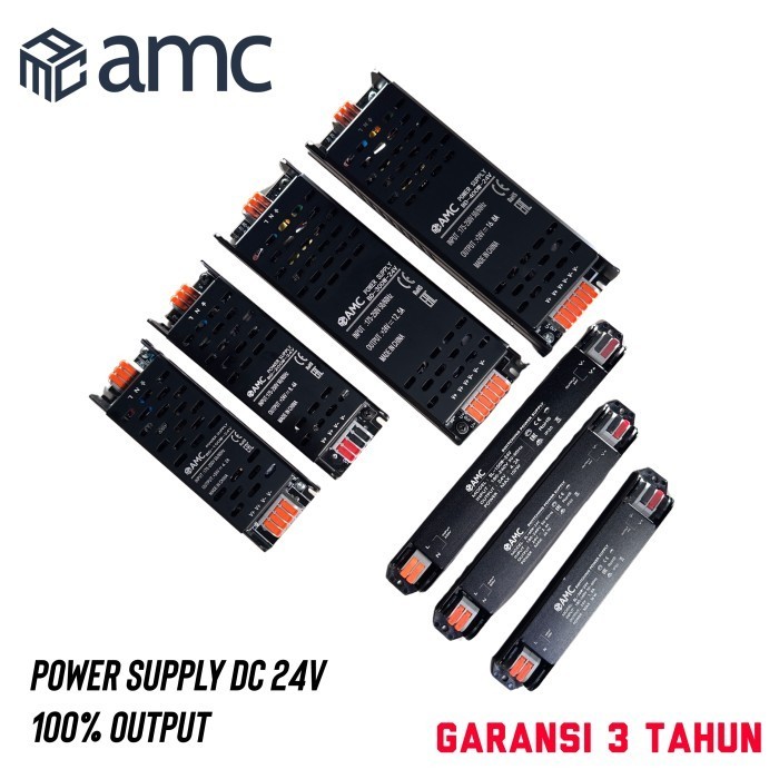 AMC DC 24V Power Supply Adaptor COB LED Flexible Strip Trafo SMD LED Strips 100% Output Premium
