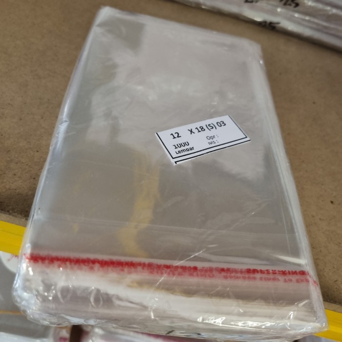 

Opp 12X18+3Lemx03Bc /Plastik Opp Lem/ Untuk Bungkus Roti/Mainan