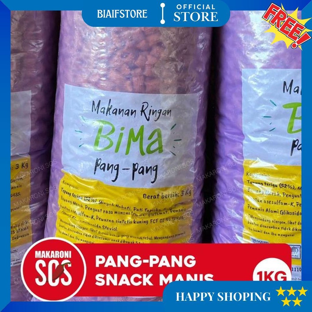 

1Kg Pang Pang Snack Jadul 1 Kilogram Snack Pang Pang Viral Rasa Manis D Promo Puncak