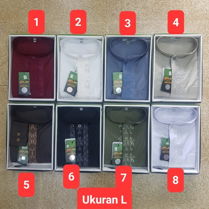 Baju Koko Atlas lengan panjang original ukuran L