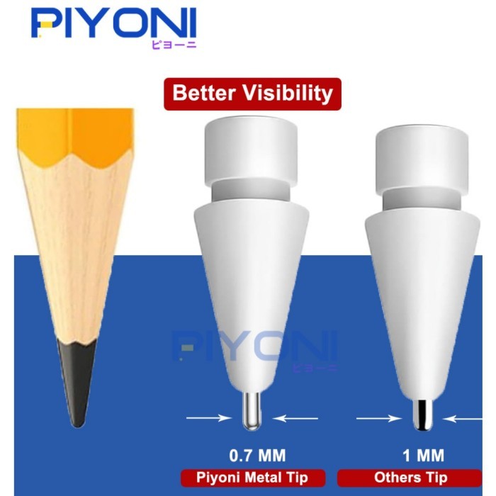 

TERLARIS! KUY! Piyoni Nib Apple Pencil Metal Tip Replacement Tips for Apple Pencil Pro,USB C1 &2