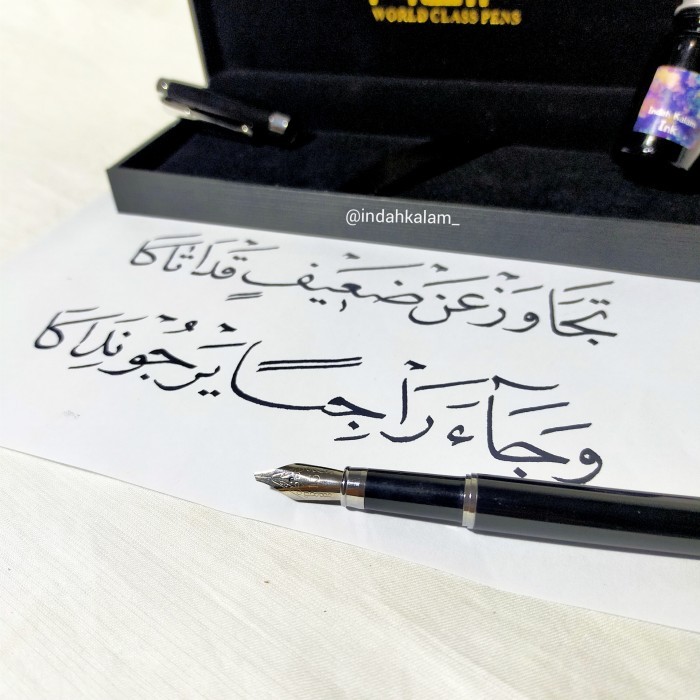 

[LANGKA] Fountain Pen Iridium Black Kaligrafi Set Box Nib Khat Kalam