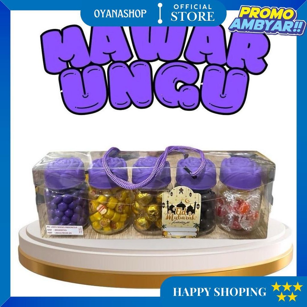 

Hampers Coklat Mawar Ungu Isi 5 Toples Candy Rose D Termurah