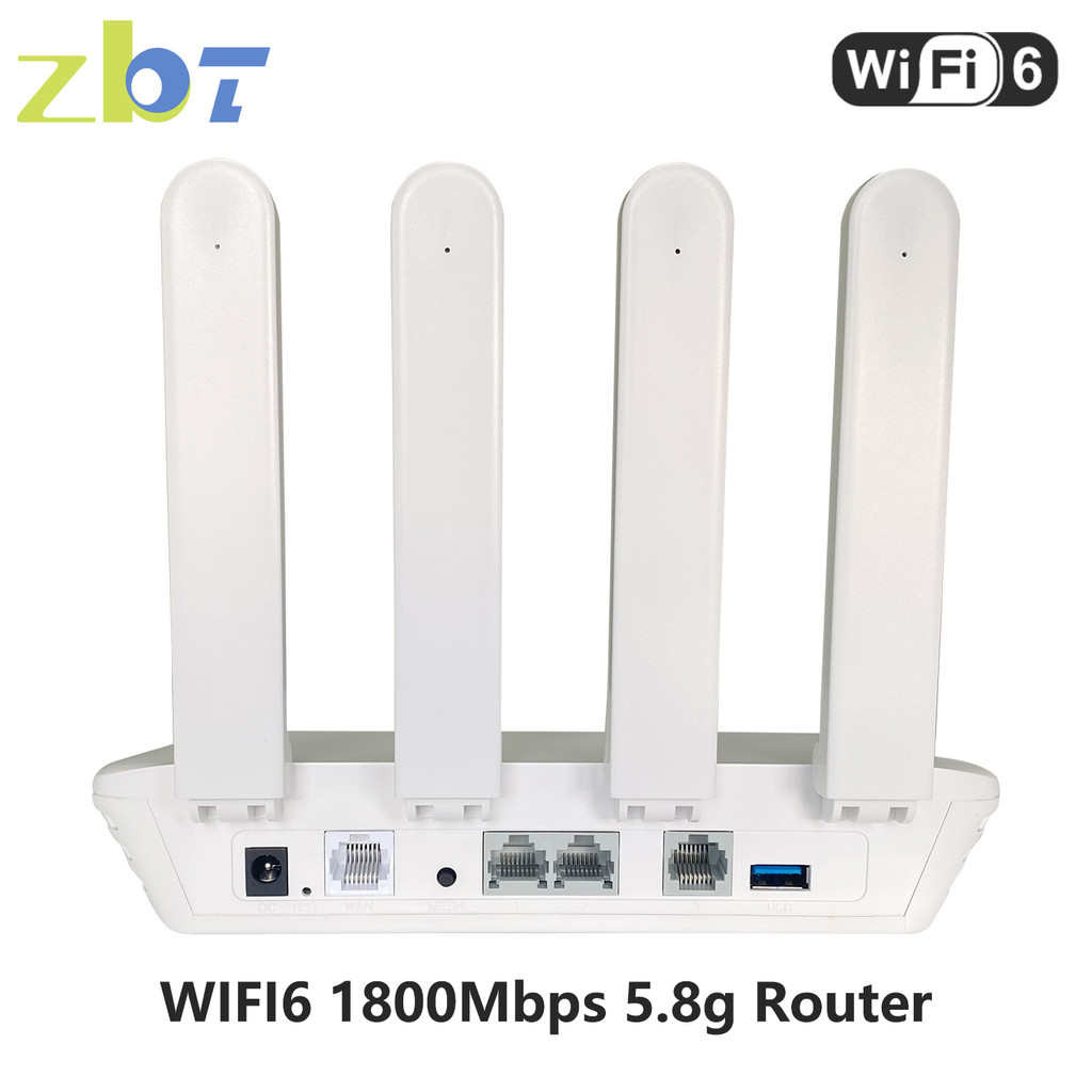 GJZ ZBT WIFI6 Router 1800Mbps Openwrt Firmware DDR3 256MB Flash 16MB 3*Gigabit LAN WAN USB3.0 Wifi 6