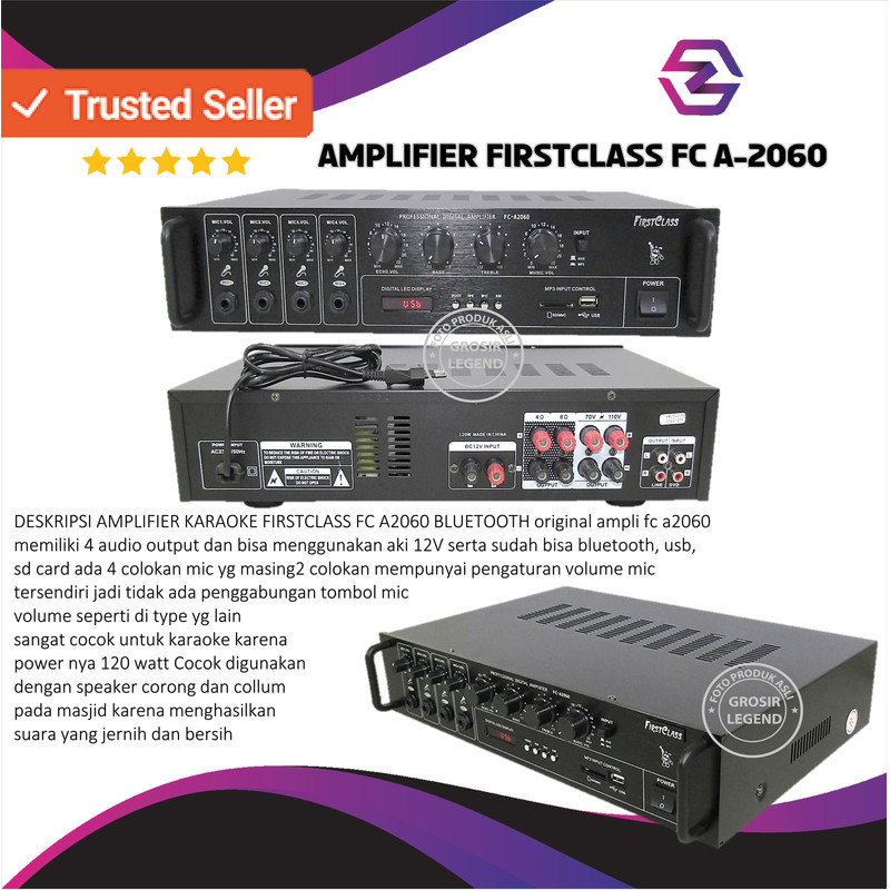 Amplifier Firstclass FC A2060 Original Ampli Masjid FC A 2060