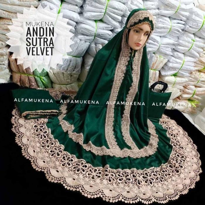 Mukena dewasa andin ikatan cinta jumbo kd full renda seroja terbaru mukena prada keong seroja andin