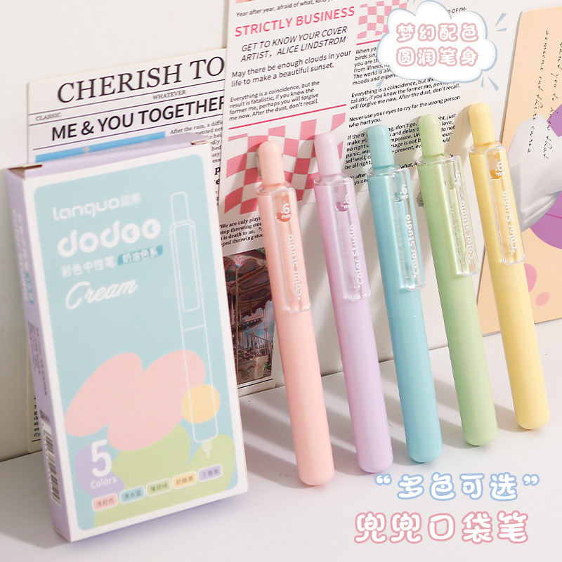 

Macaron Pocket Pen Colorful Gel Pen cs Journal Marker Pen