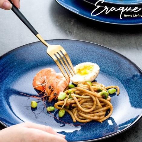 Asagao Japanese Plate Series / Piring Makan Estetik Jepang Biru Asagao AULI