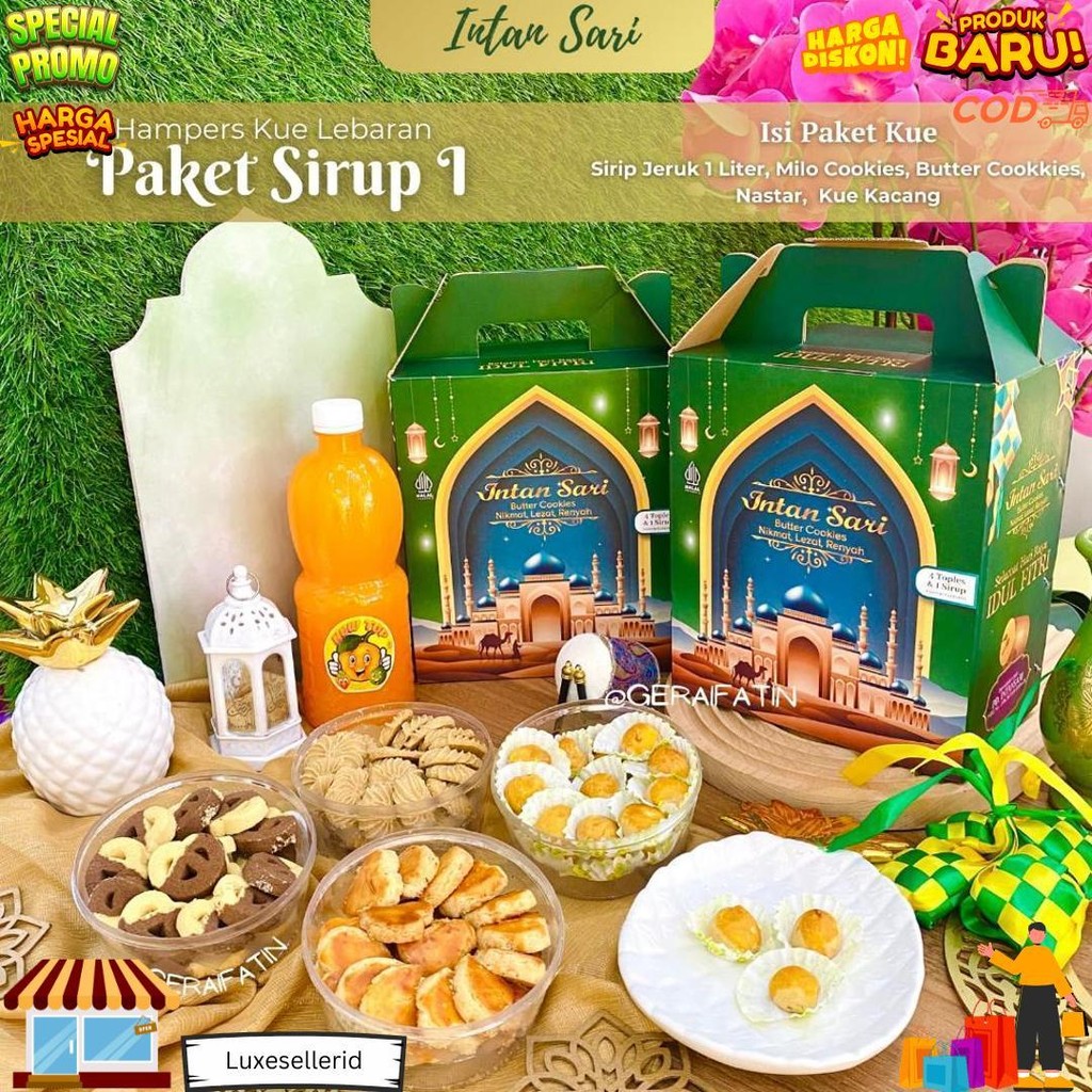 

Paket Bellerosa Kue Kering Plus Sirup / Paket Sirup Lebaran Edisi Masjid Eid Mubarak Silaturahmi 2025 D Termurah