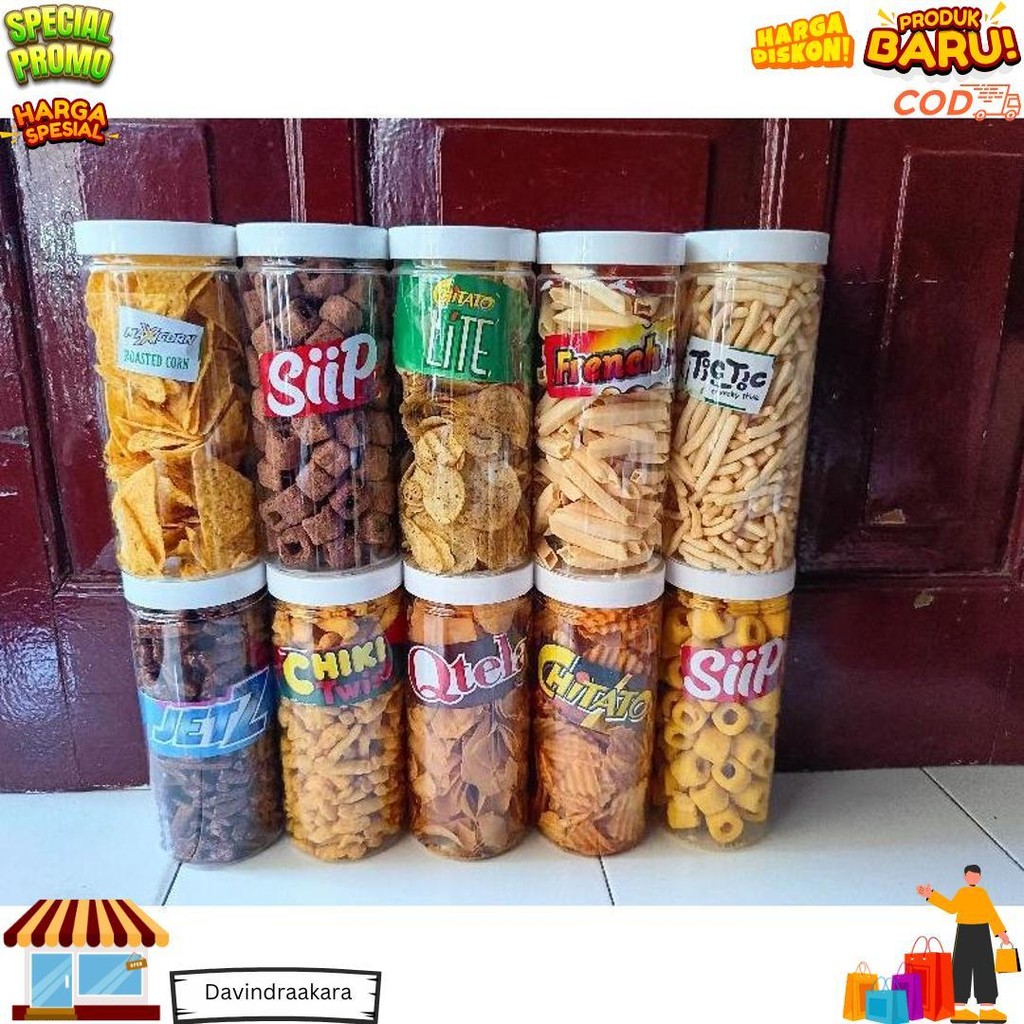 

Snack Branded Chiki Edisi Toples Tebal 1300Ml Hari Raya Lebaran Hampers D Gratis Ongkir
