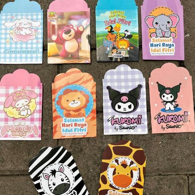 

100PCS AMPLOP LEBARAN 2025 MEDIUM KARTUN SANRIO & LABUBU DEL