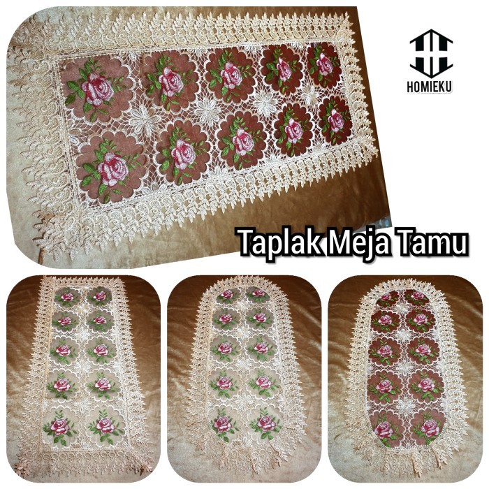 taplak meja tamu mewah bordiran surabaya