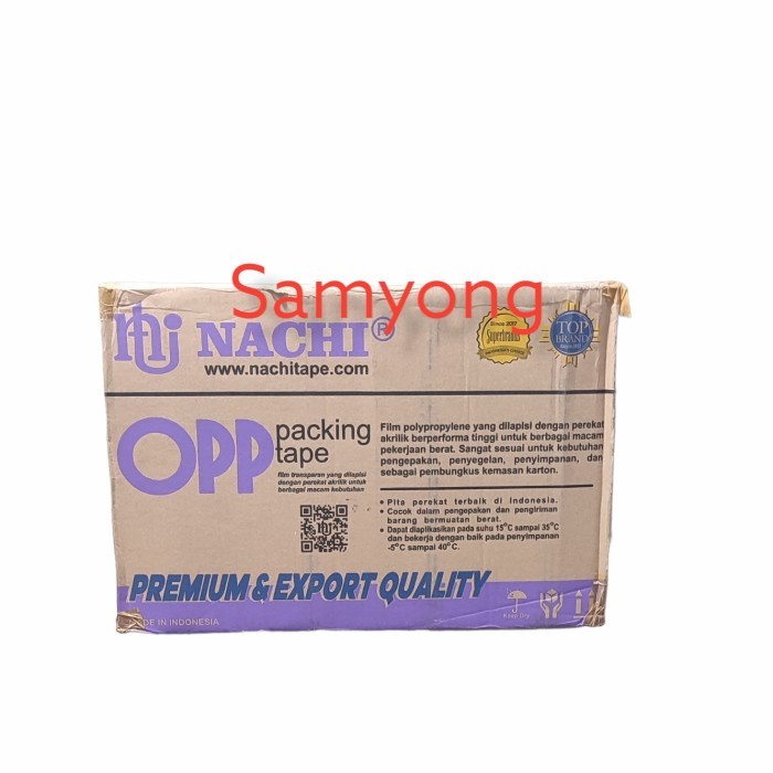 

lakban opp NACHI ORI Core UNGU 48mm 100yard Karton Dus Bening Coklat