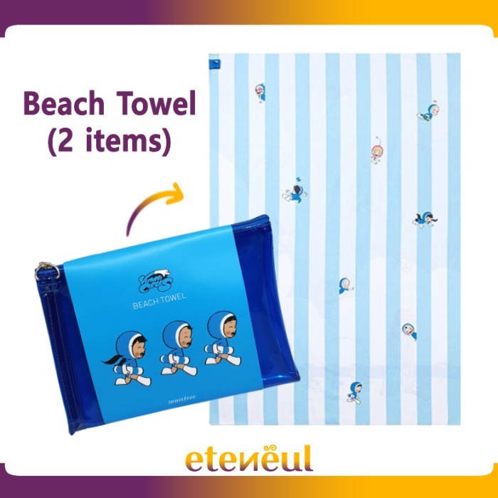 PROMO Innisfree Yumi's Cell Beach Towel (Handuk Renang / Pantai) + Pouch