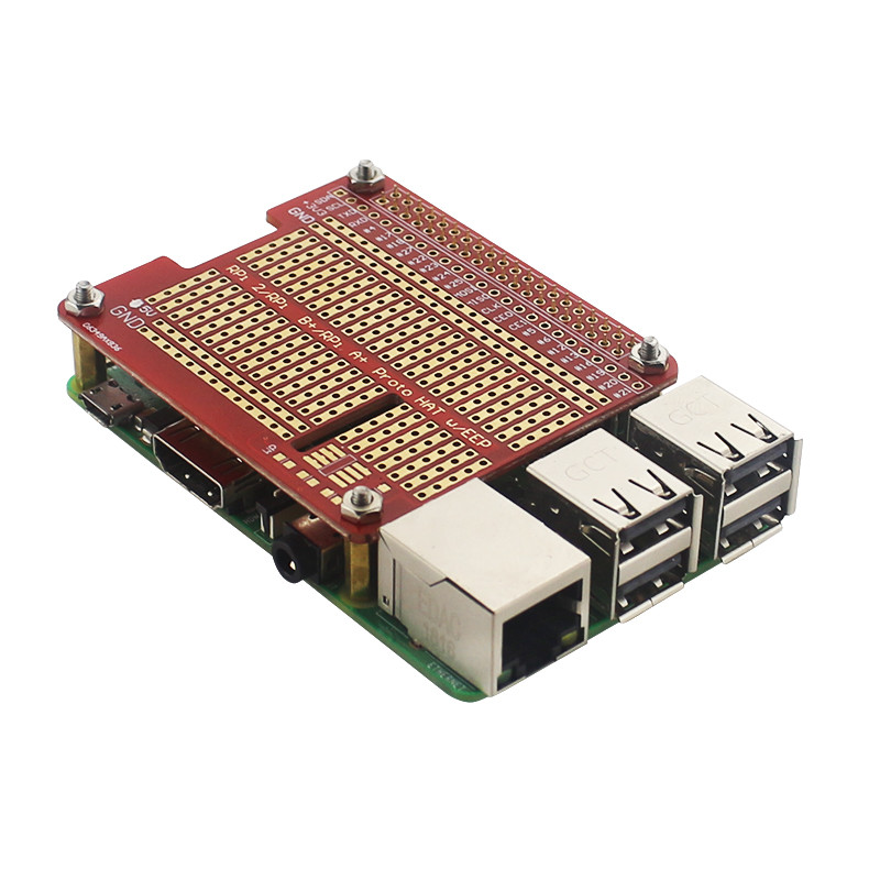 WEDO Raspberry Pi DIY Proto HAT High Quality Shield HAT Board Red for Raspberry Pi 3 Model B / B+ / 