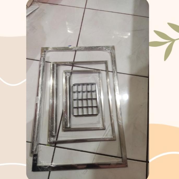 

}}}}}}] Bingkai Perata Kue Kering / Frame Cookies Stainless Ada 3 Ukuran