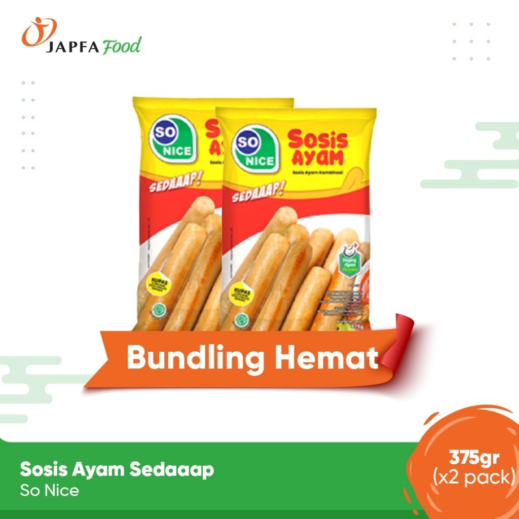 

So Nice Sosis Ayam Sedaaap 375gr - Isi 2 pack