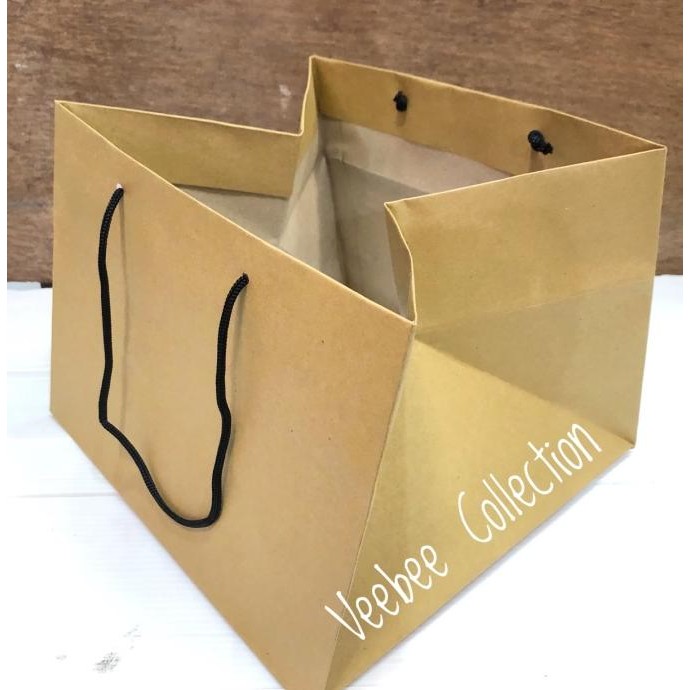 

~^~^~^] Paperbag 26x26x20cm/ tas kertas/ goodie bag/ tas makanan kotak/ tas