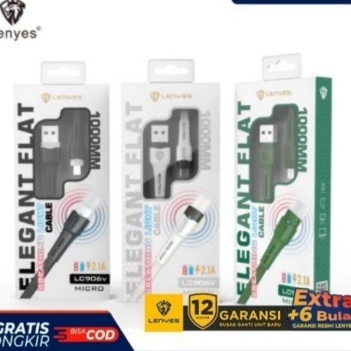 Kabel Data Lenyes Lc 906 Fast Charging 1M Original 100%