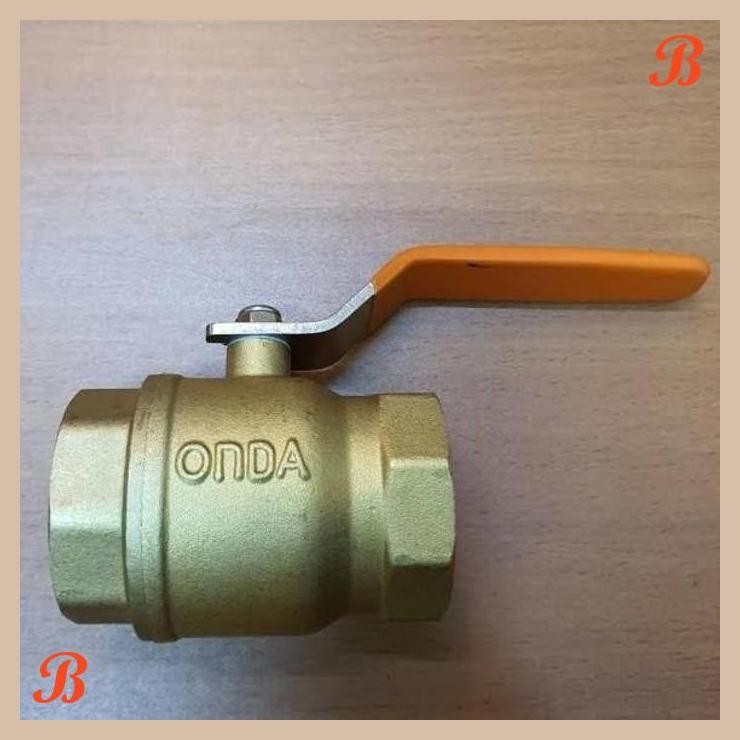 [AST] BALL VALVE 21/2INCH ONDA DRAT KUNINGAN / STOP KRAN 2,5 KUNINGAN ONDA