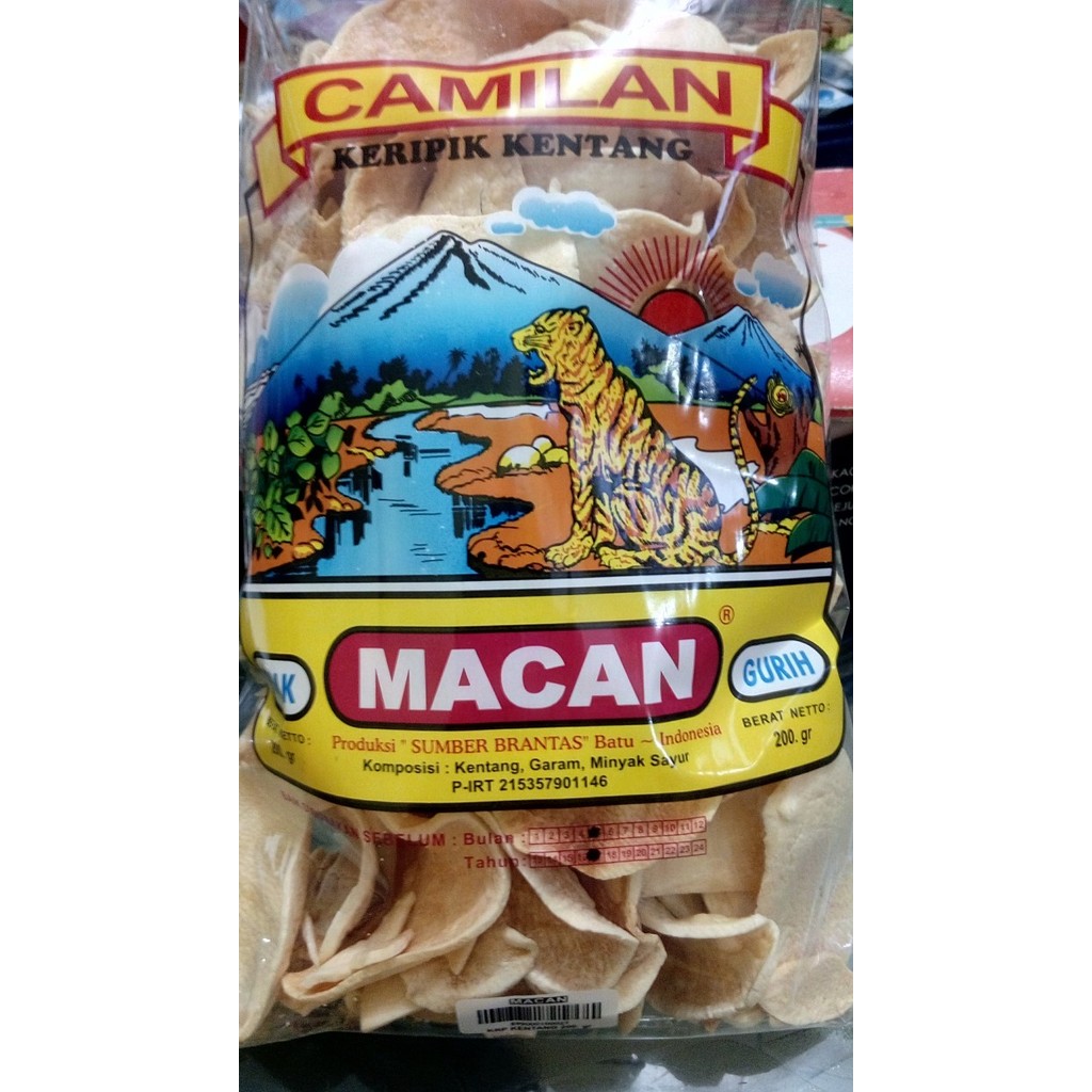

DISKON Keripik Kentang Cap Macan Khas Kota Batu
