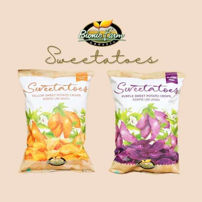 

BERKUALITAS SWEETATOES keripik ubi ungu dan ubi madu 50 gram