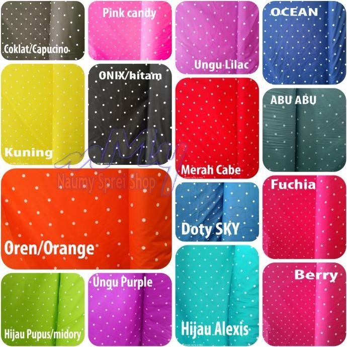 Kain Bahan Sprei Meteran Katun Star Motif Dottie/Polkadot