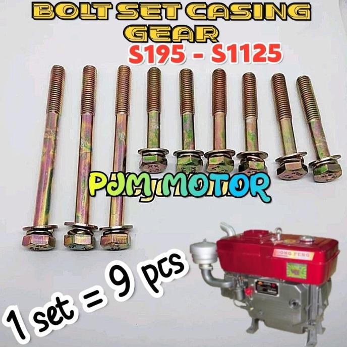 ] Bolt set casing gear baut tutup samping mesin diesel S195 zs1130