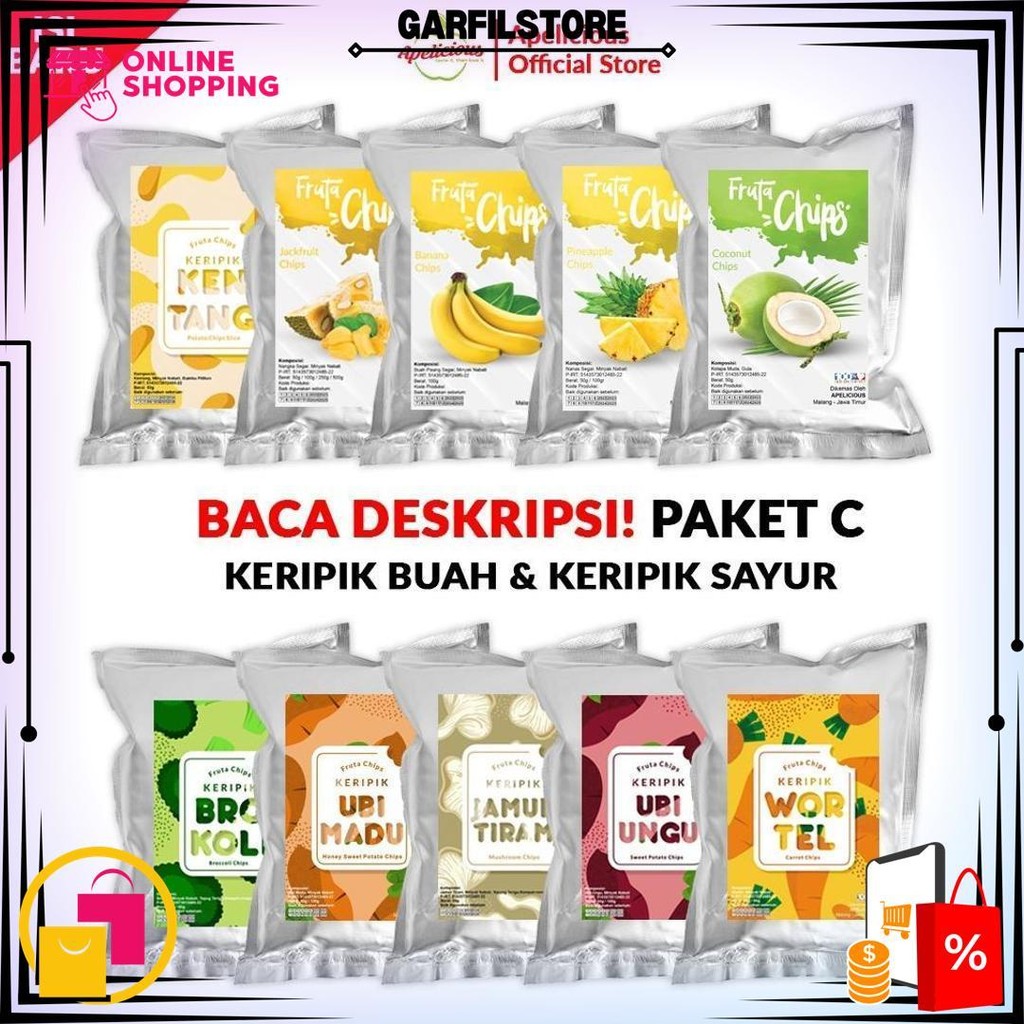 

Apelicious Baru Paket Hemat 10Pcs Keripik (Buah, Sayur, Krupuk Buah) D Sale
