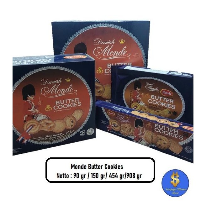 

Monde Butter Cookies 90g/150g/454g/908g-Biskuit Monde Butter Cookies ICA