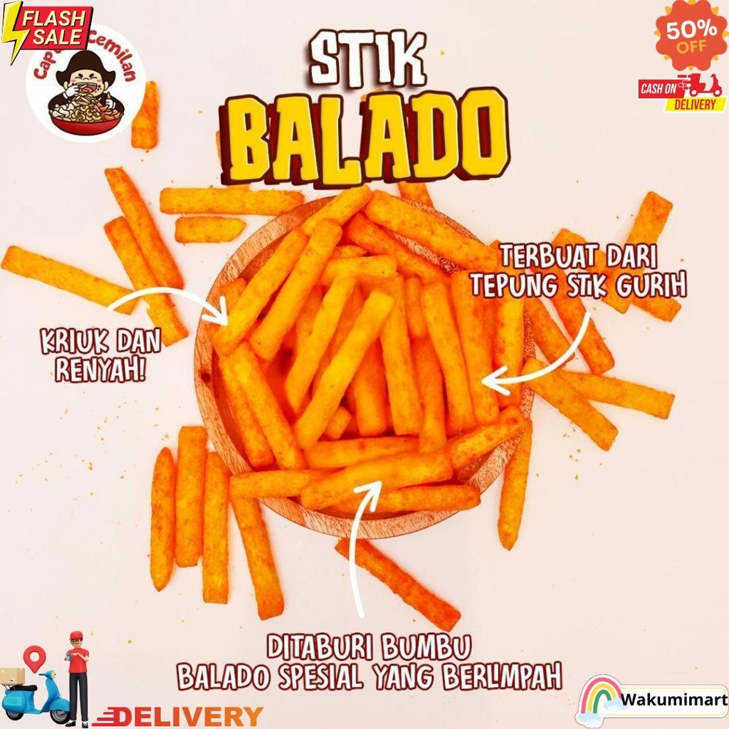 

500Gram Snack Stick Balado Cemilan Asin Gurih Captain Cemilan Snack Kiloan Makanan Ringan Cemilan D Gratis Ongkir