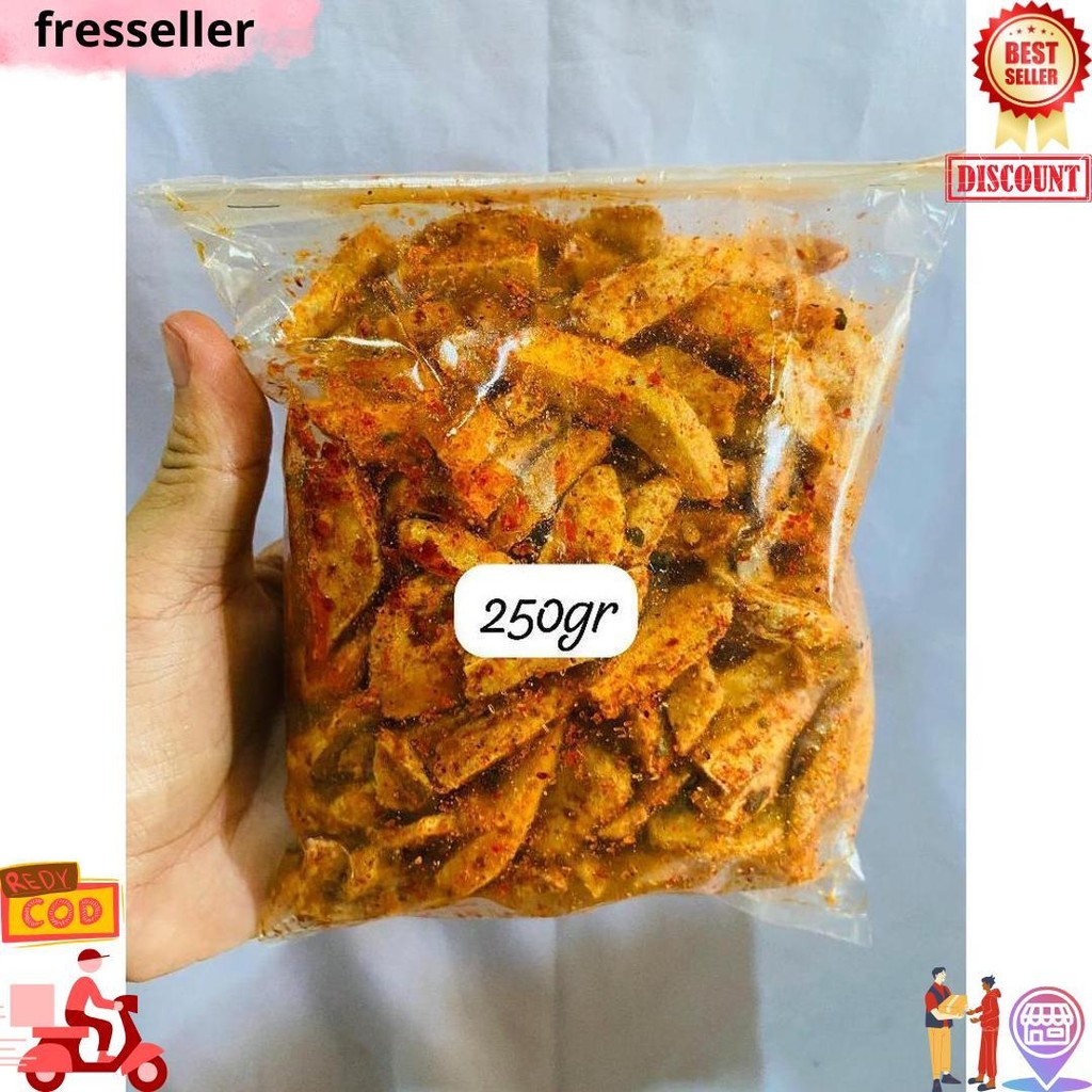 

Basreng Pedas Daun Jeruk Bumbu Melimpah/Basreng Original Daun Jeruk Kemasan 500Gr 250Gr 100Gr D Best Seller
