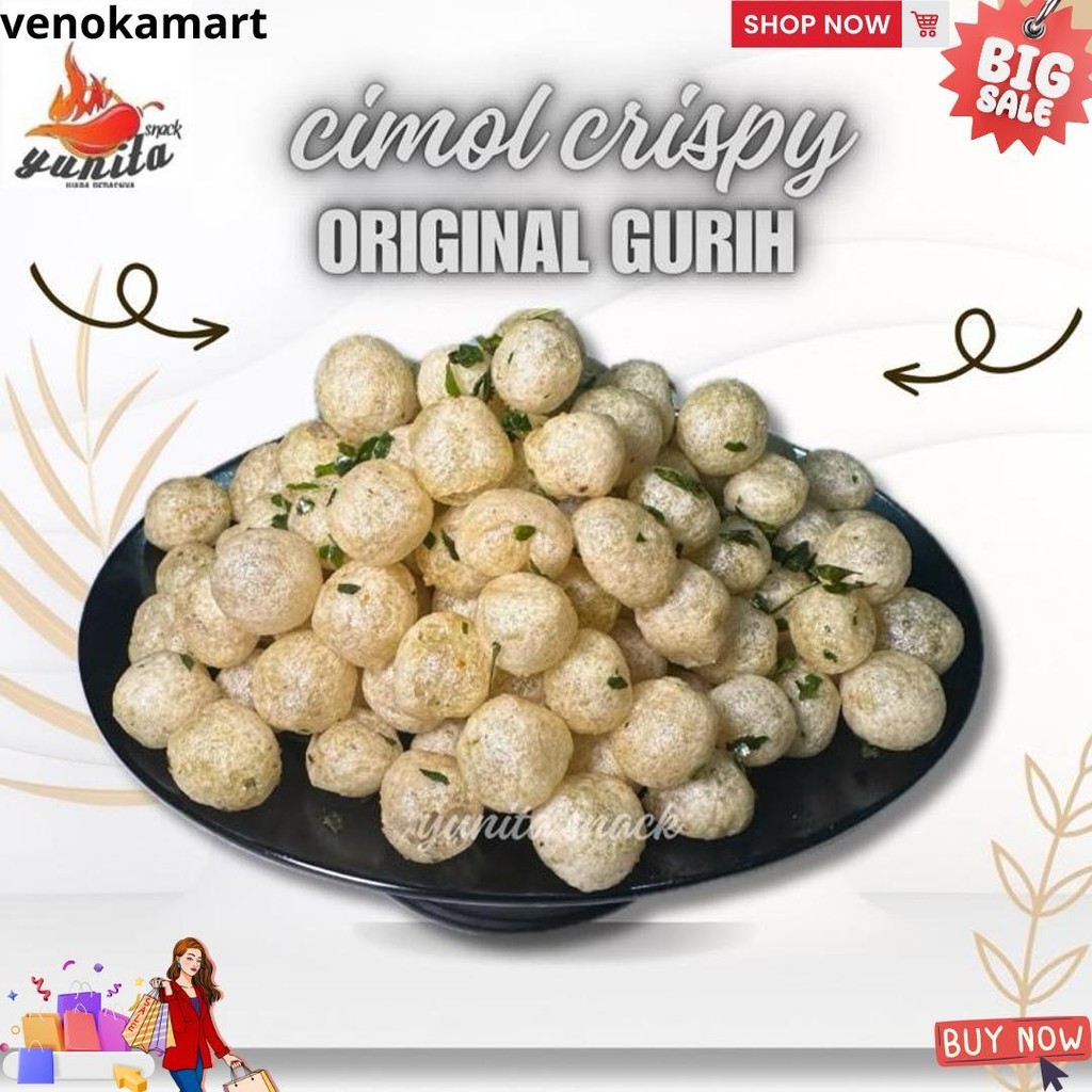 

Cimol Kering Pedas Crispy Daun Jeruk 50 Gram (20 Pcs) D Termurah