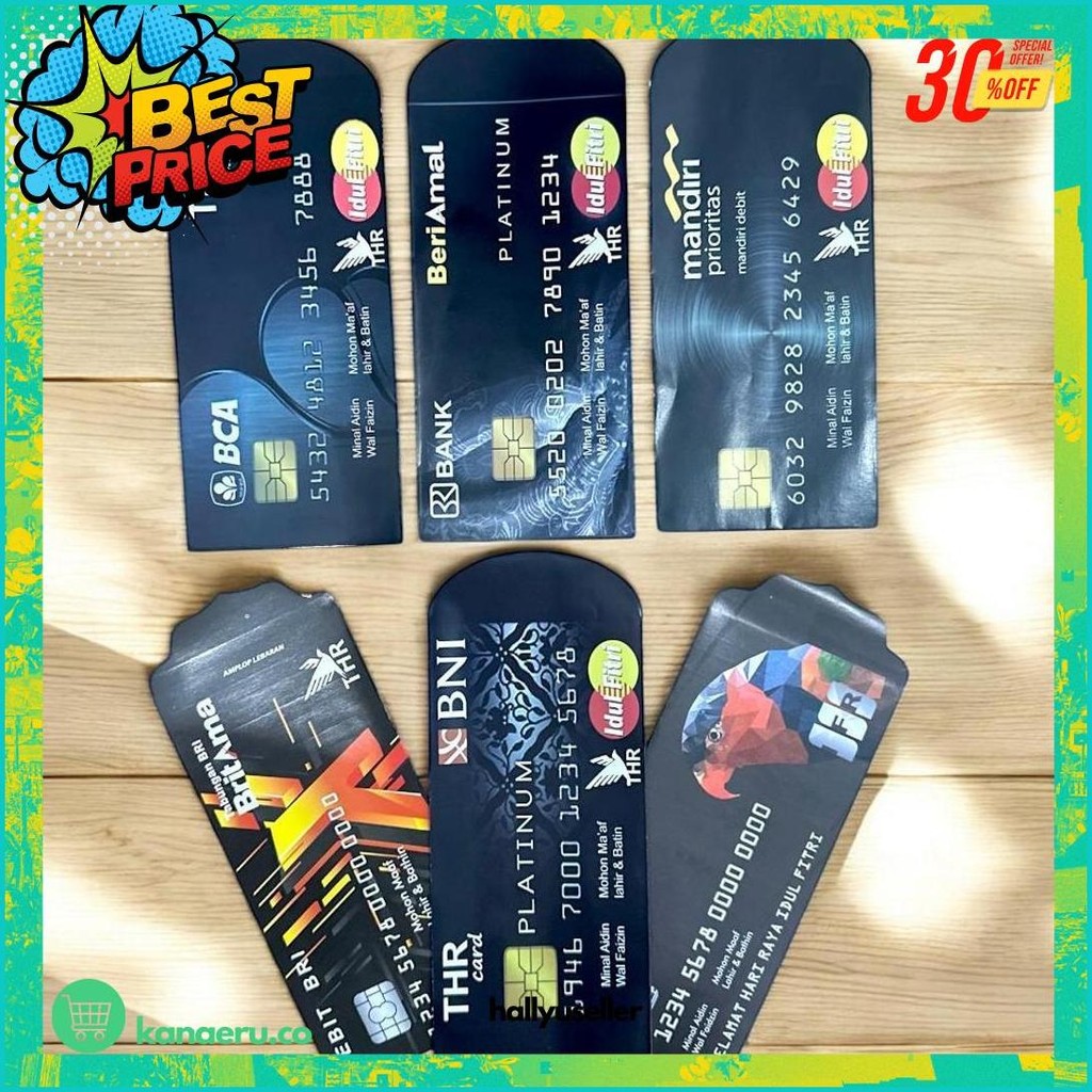 

(50 Lembar) Deos-Terbaru Amplop Angpau Lebaran Motif Atm Dan Uang Mainan Ukuran Panjang Isi 50 Pcs Murah