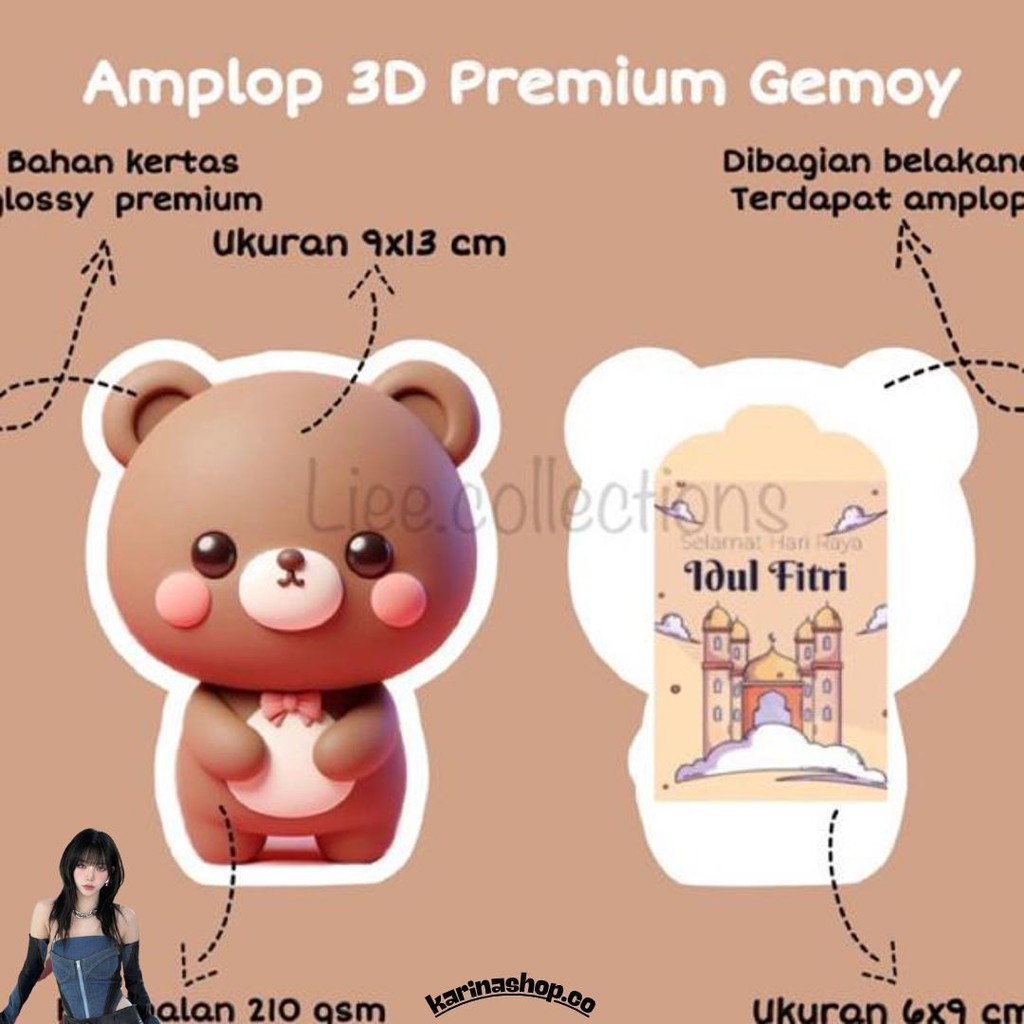 

Amplop Lebaran Idul Fitri Karakter 3D Gemoy || Sepaket Isi 10Pcs Promo
