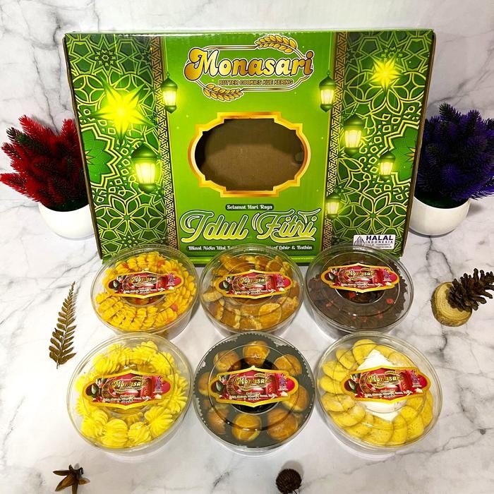 

New! PAKET KUE KERING LEBARAN IDUL FITRI PARCEL LEBARAN IDUL FITRI HAMPERS LEBARAN IDUL FITRI PARSEL THR NASTAR PUTRI SALJU KASTANGEL KACANG 2 - MONASARI BULAT Lebaran