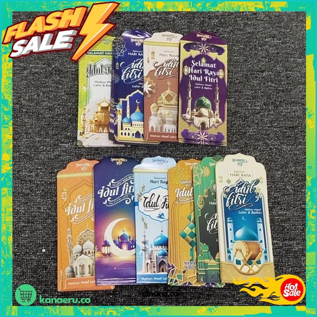 

[ 50Lembar ] Angpau Amplop Lebaran Idul Fitri Karakter Masjid Ukuran Panjang ( 7,5Cm X 16,5Cm ) Murah