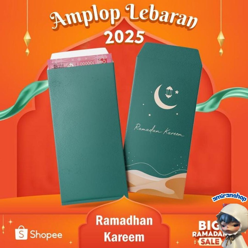 

Paket Hemat 50Pcs Amplop Lebaran Panjang (Harga Grosir) Amplop Thr Panjang/Angpao Idul Fitri Murah/Amplop Lebaran 2025 Sale
