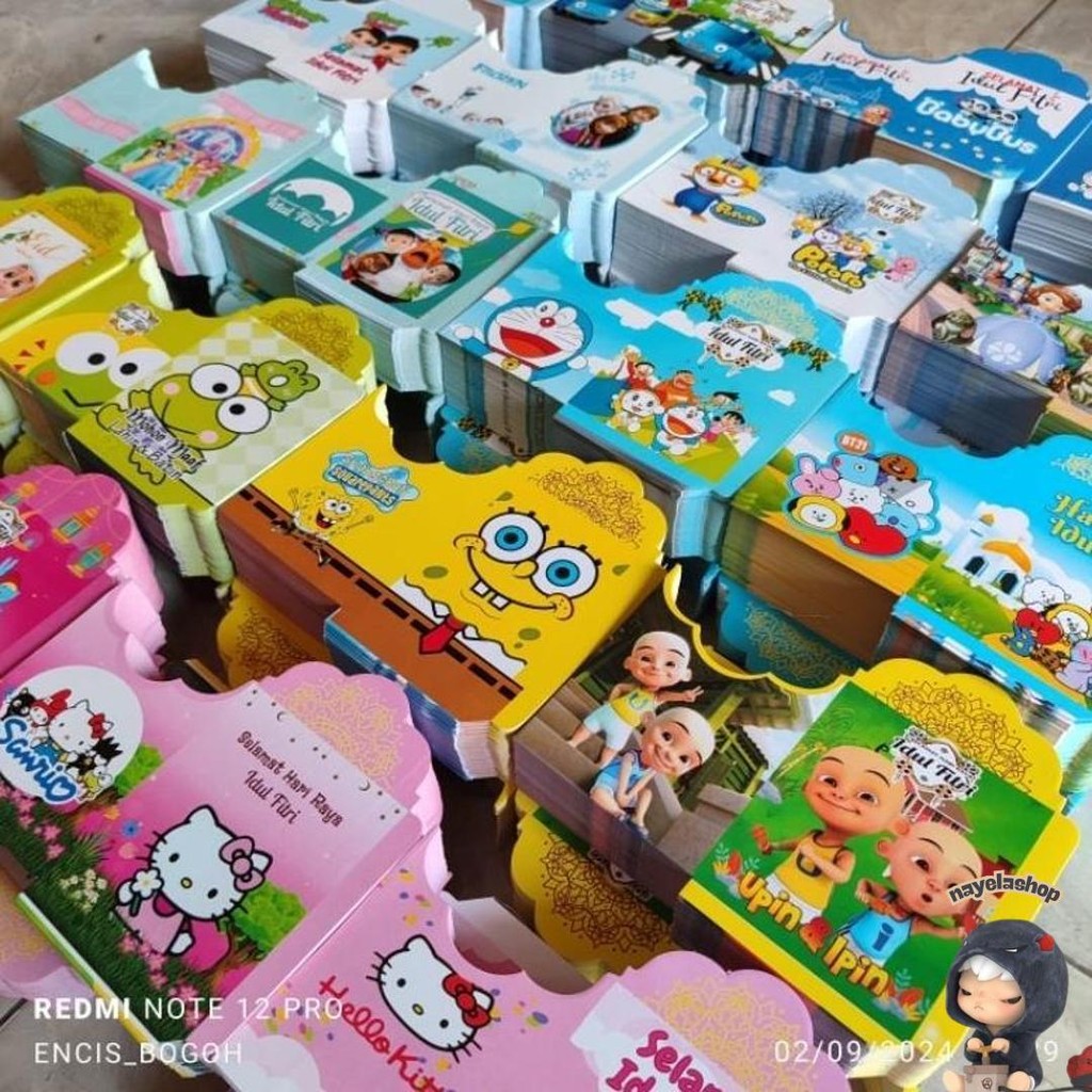 

1000 Lembar Amplop Lebaran Tema Karakter Uk Medium Murah