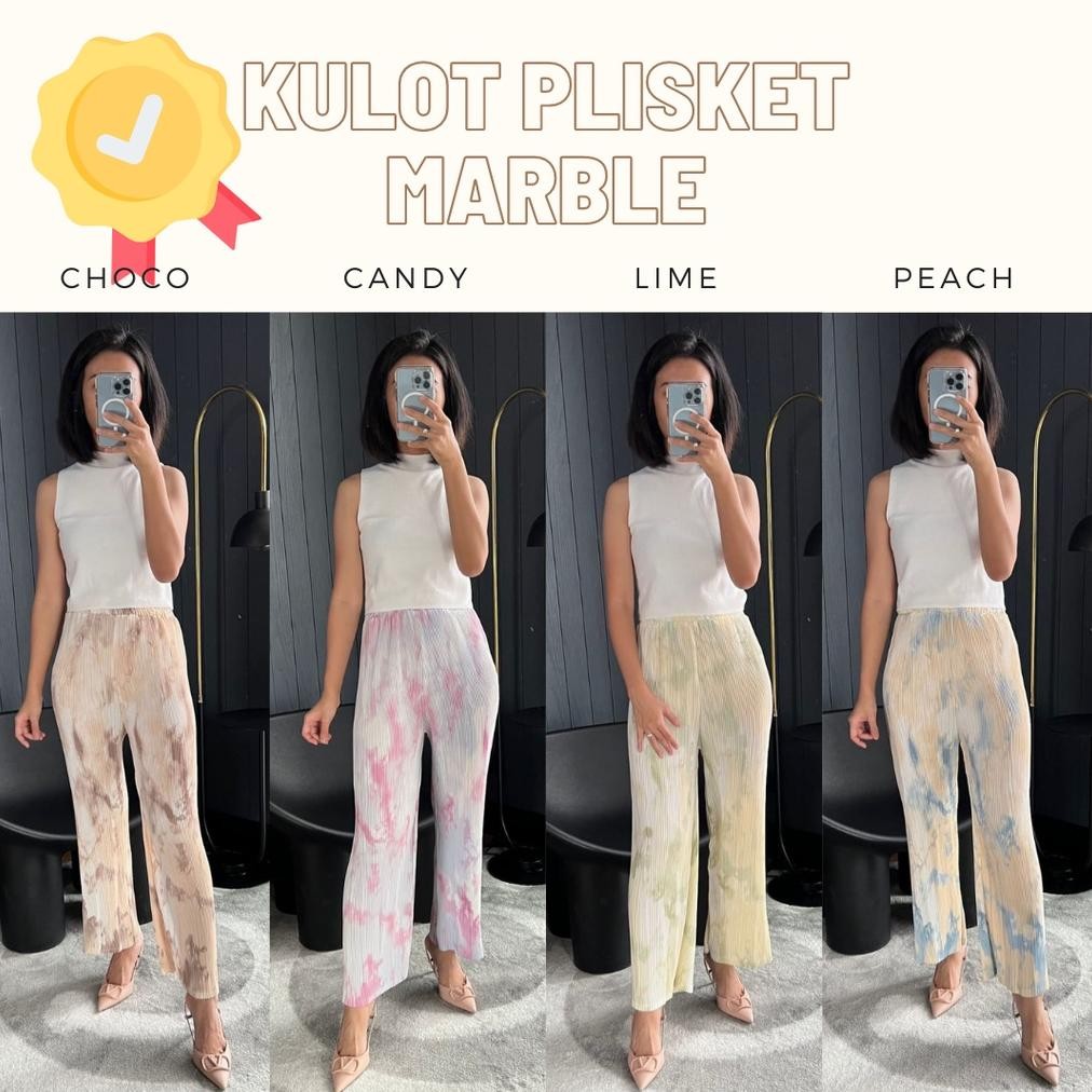 Mbl Kulot Motif Plisket Bangkok / Pleated Pants