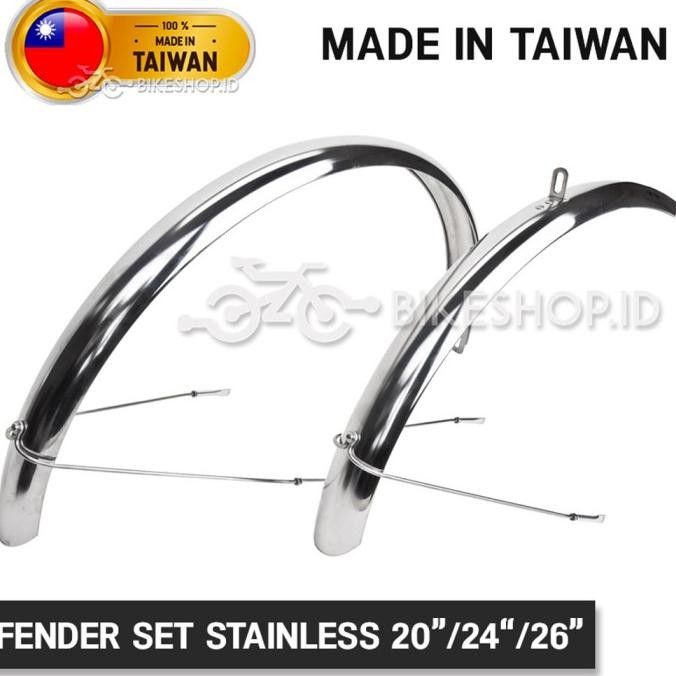 Fender Selebor Spakbor 26" 24" 20" Sepeda Mtb / Mini Stainless Taiwan