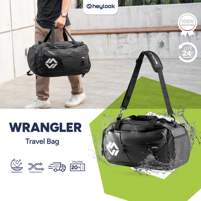 Travelbag Pria Wrangler Tas Gym Duffle Bag Tas Fitness Tas Futsal